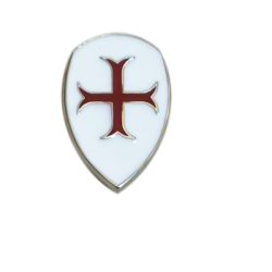 Pin escudo com cruz templária